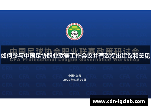 如何参与中国足协职业联赛工作会议并有效提出建议和意见