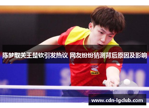 陈梦取关王楚钦引发热议 网友纷纷猜测背后原因及影响 陈梦取关王楚钦引发热议 网友纷纷猜测背后原因及影响