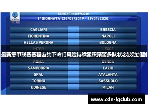 最新意甲联赛赛程密集下冷门风险持续累积预警多队状态波动加剧
